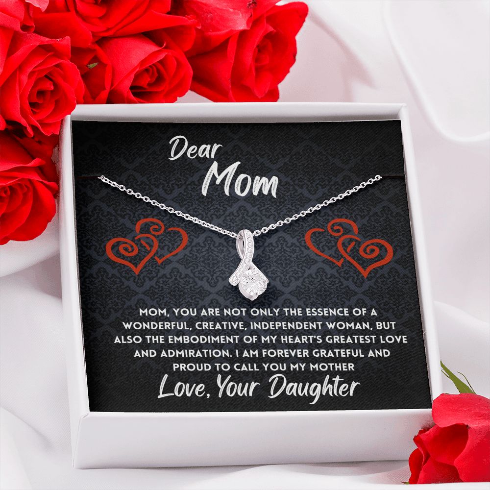 Birthday Present To My Mom, Elegant Jewelry Necklace For Mothers Day/Bday/Xmas, Daughter/Son Present With A Heartfelt Message Card In A Box, Women's Jewelry Gifts - Zahlia