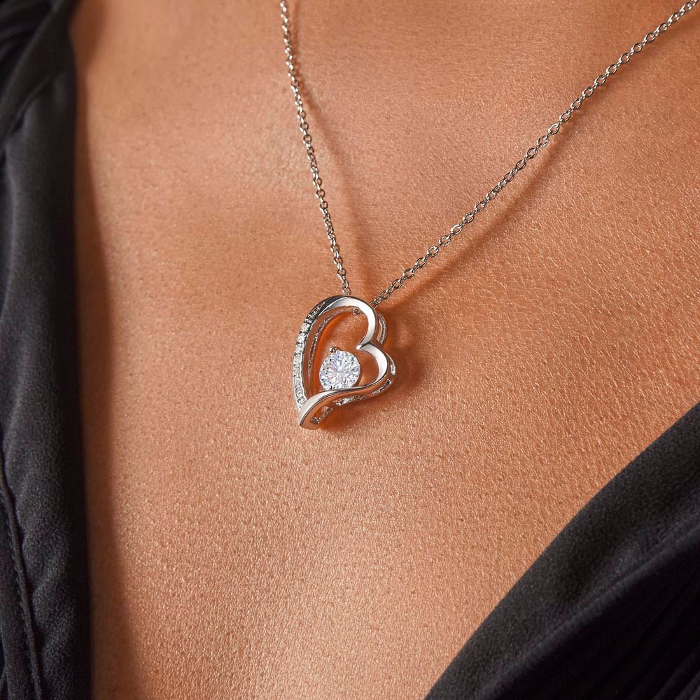 Cute Birthday Gift Ideas To My Sister, Present To Sibling With A Message Card In A Box, Heart Jewelry Necklace To Bonus Sister On Her Bday, Heart Pendant To My Kin - Zahlia