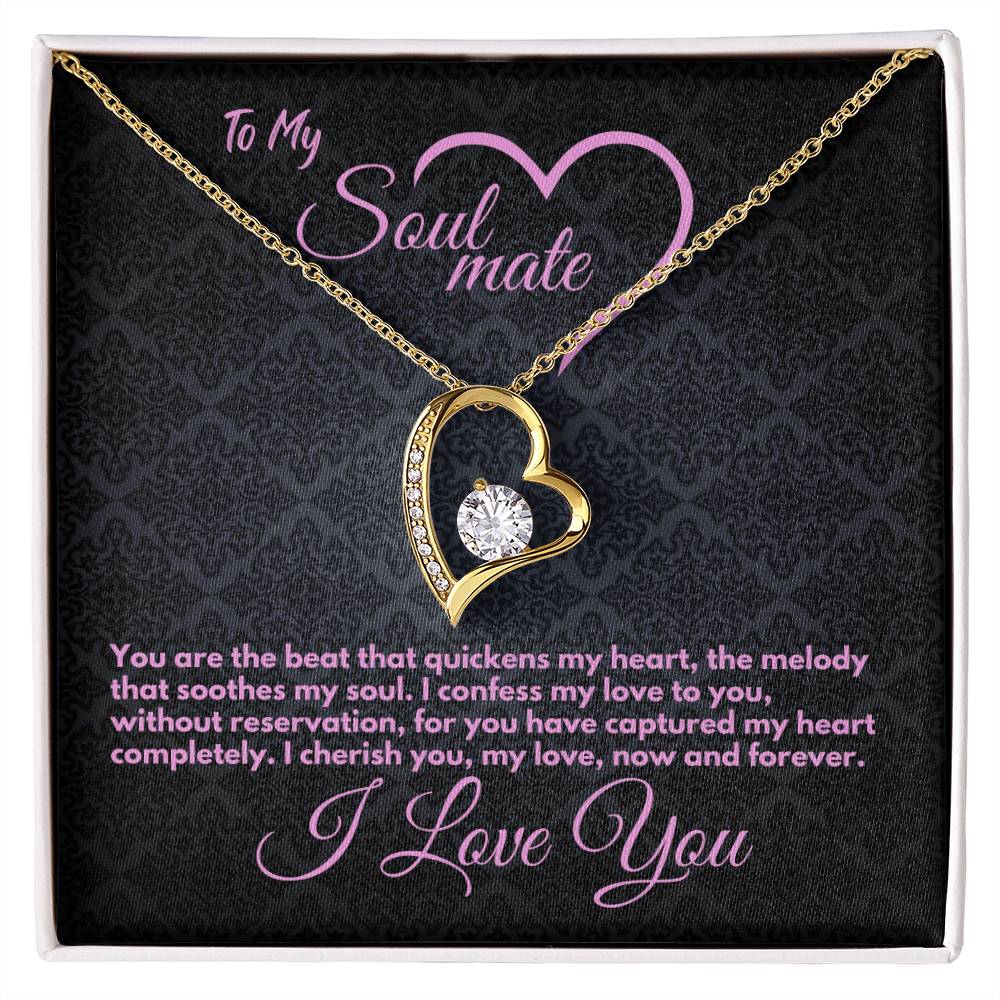 Gift To My Wife/Soulmate, Elegant Heart Necklace With Message In A Gift Box, Jewelry Present For My Wife/Partner, Unique Gift Ideas To My Soulmate In Life - Zahlia