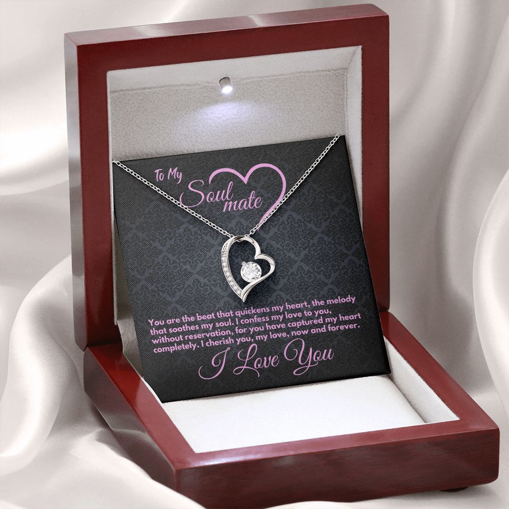 Gift To My Wife/Soulmate, Elegant Heart Necklace With Message In A Gift Box, Jewelry Present For My Wife/Partner, Unique Gift Ideas To My Soulmate In Life - Zahlia