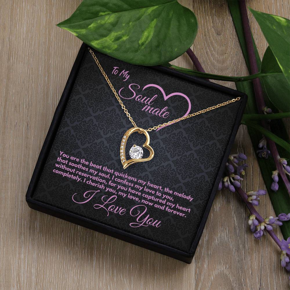 Gift To My Wife/Soulmate, Elegant Heart Necklace With Message In A Gift Box, Jewelry Present For My Wife/Partner, Unique Gift Ideas To My Soulmate In Life - Zahlia