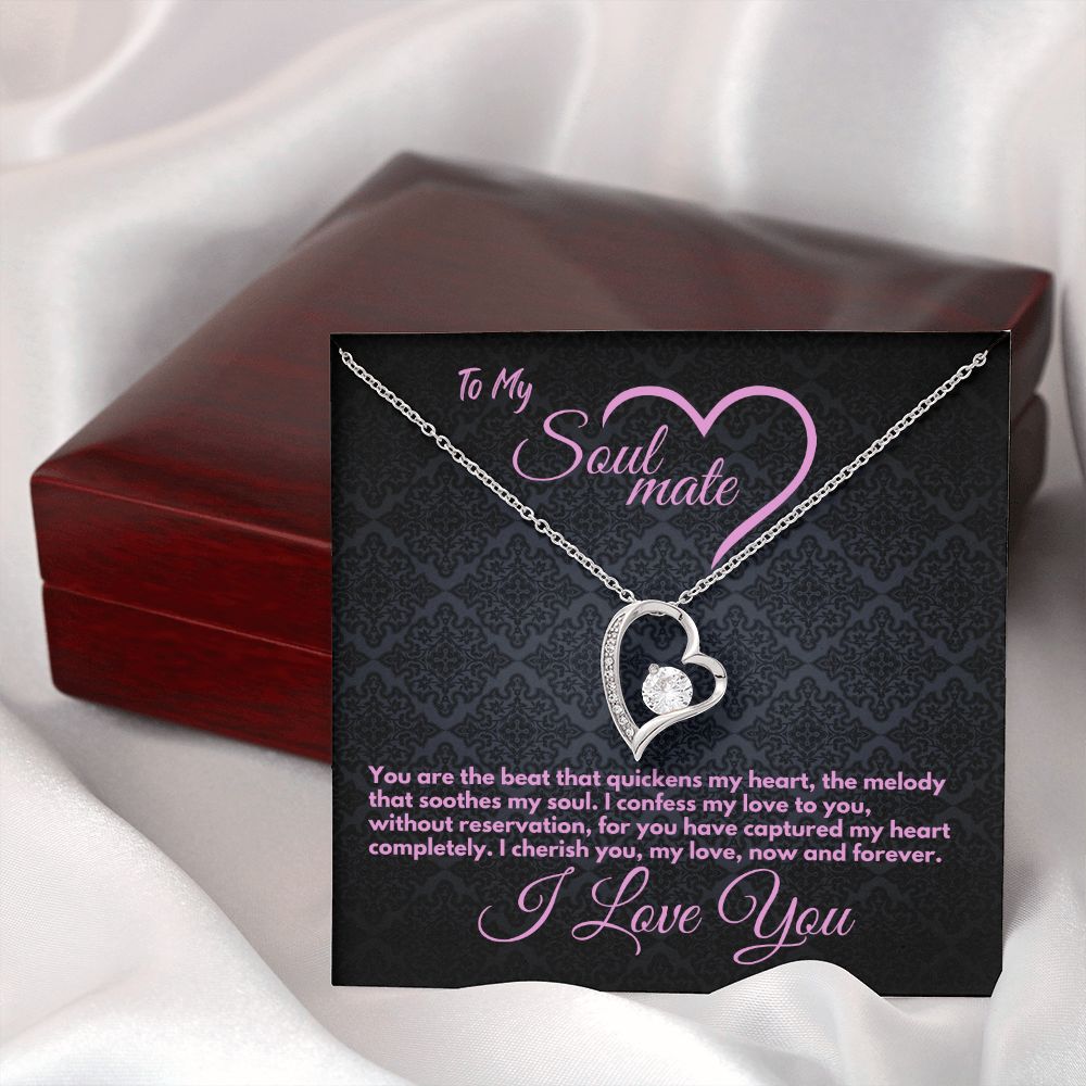 Gift To My Wife/Soulmate, Elegant Heart Necklace With Message In A Gift Box, Jewelry Present For My Wife/Partner, Unique Gift Ideas To My Soulmate In Life - Zahlia