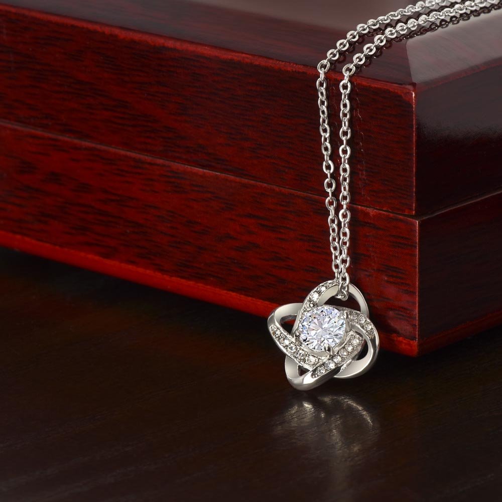 Gift To My Wife/Soulmate, Elegant Love Knot Necklace With Message In A Gift Box, Jewelry Present For My Wife/Partner, Unique Gift Ideas To My Soulmate In Life - Zahlia