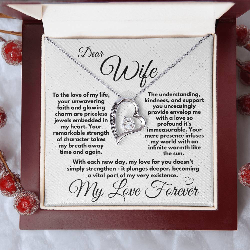 Gift To Wife For Her Birthday/Anniversary, Heart Jewelry Present With A Message Card In A Box, Unique Gift Ideas For Women's Bday, Present From Husband - Zahlia