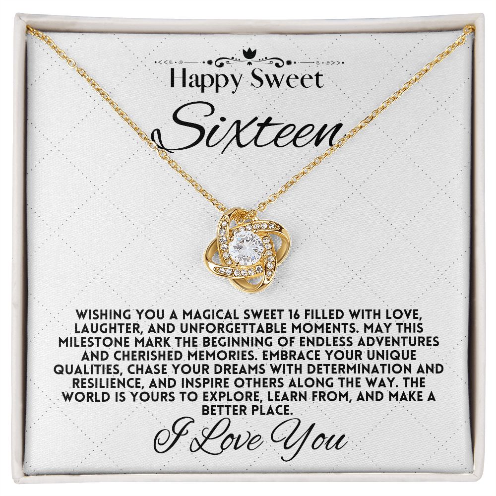 Sweet Sixteen Birthday Jewelry Necklace Gift For My Daughter - 16th Happy Bday Present From Mom & Dad - Unique 16 Year Old Gift Ideas from Parents Mother Father… - Zahlia